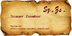 Szauer Zsombor névjegykártya