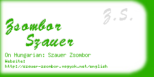 zsombor szauer business card